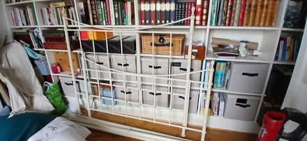 Photo of free White metal double bed and mattress (CT11) #1