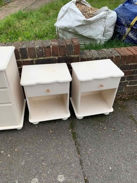 Photo of free Two bedside cabinets pine painted (Selsdon) #1