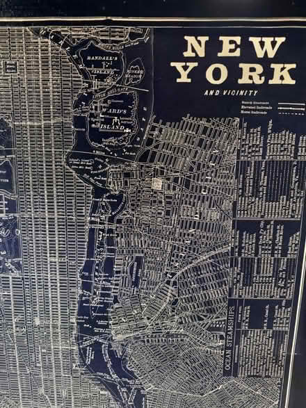 Photo of free New York Map canvas art (Droylsden M43) #2