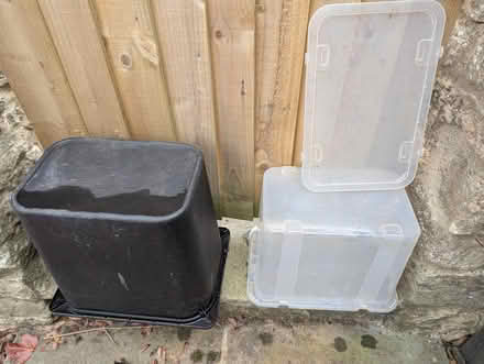 Photo of free 2 Plastic storage boxes (Sutton Pools OX14) #1