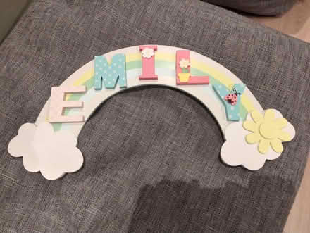 Photo of free Wooden "Emily" name sign (Kenpshott RG22) #1