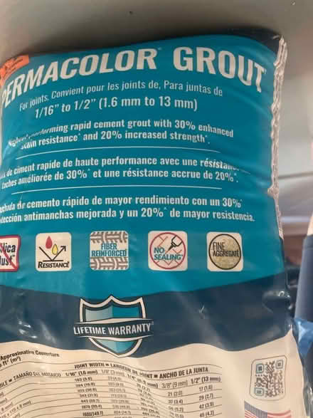 Photo of free Permacolor grout for tiling (San Rafael CA) #1