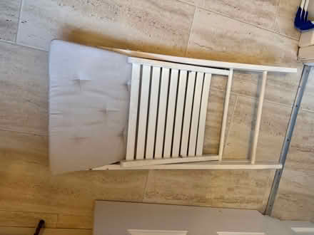 Photo of free Folding white wooden chair with chair pad (Marshalswick AL4) #3