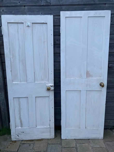 Photo of free Two victorian wooden doors, painted white (Lewes BN7) #1