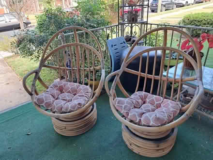 Photo of free Vintage Rattan/Bamboo Swivel Chairs (Brightwood-Takoma) #1