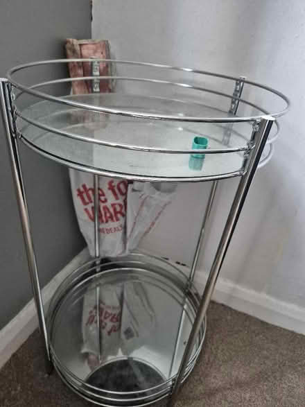 Photo of free Glass mirrored table (Loughborough LE11) #1