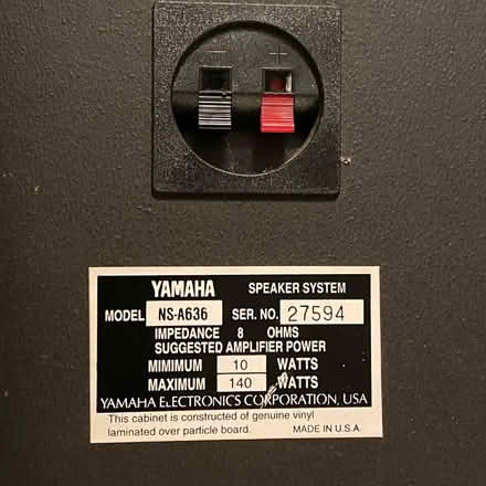 Photo of free Pair of Yamaha speakers (Ann Arbor near Hillside Terr.) #3