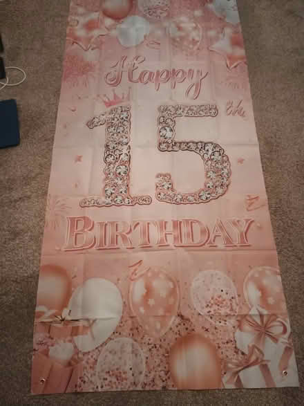 Photo of free 15th birthday banner (CH49) #1