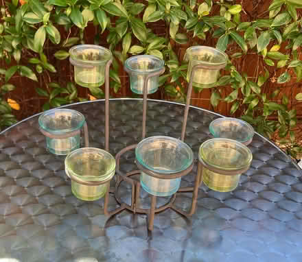 Photo of free outdoor patio table candle holder (Concord) #2