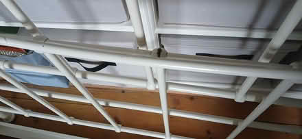 Photo of free White metal double bed and mattress (CT11) #2