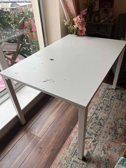 Photo of free Steel case white office desk (Tallaght. Kiltipper) #4