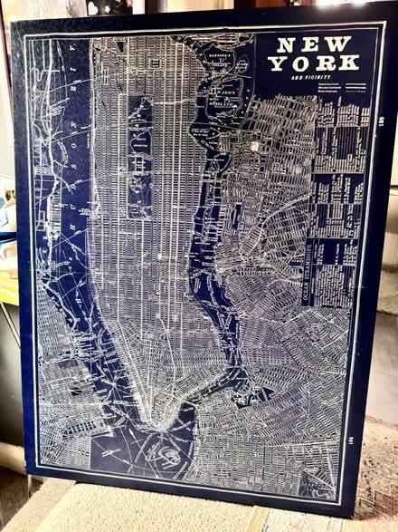 Photo of free New York Map canvas art (Droylsden M43) #1