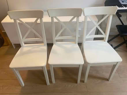 Photo of free White Ikea Dining Chairs x 3 (Twickenham TW1) #1