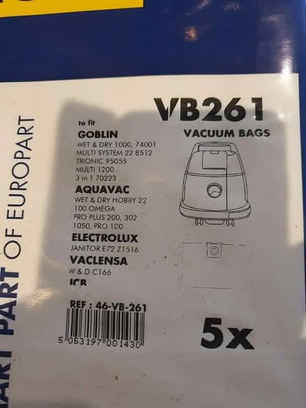 Photo of free Vacuum cleaner bags (Cleehill) #2