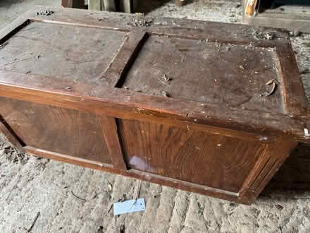 Photo of free Antique wooden trunk - needs hinges fixed up cycling project (Penrith CA11) #1
