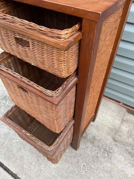 Photo of free 3 drawer wicker cabinet (Lombard) #2