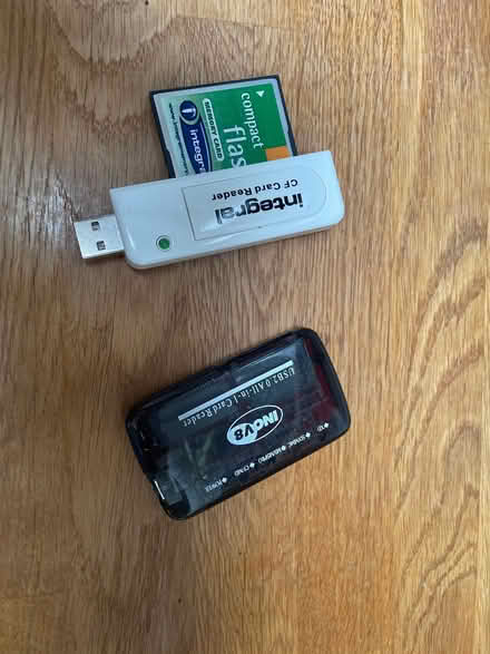 Photo of free Compact flash memory card and 2 usb readers (Woodmancote GL11) #1