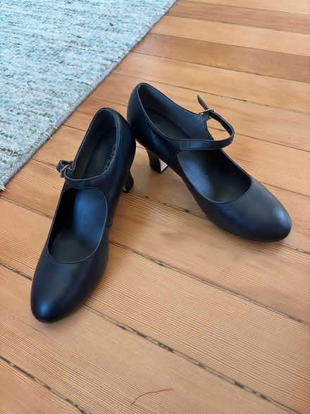 Photo of free Black leather dance shoes (Carleton st. Berkeley) #1
