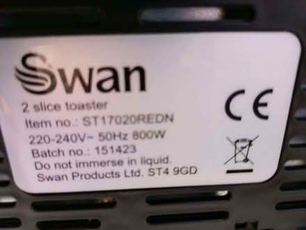 Photo of free Swan Toaster (Ettingshall WV4) #4