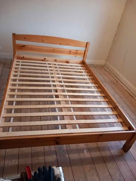 Photo of free Double Bed Frame - in pine wood (Slyne-with-Hest LA2) #3