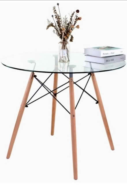 Photo of free Round glass table and 2 chairs (Fulham SW6) #1
