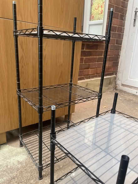 Photo of free Black metal storage shelving unit (Garston WD25) #3