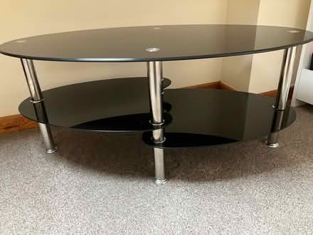 Photo of free Black Glass & Steel Coffee Table (Hartington SK17) #2