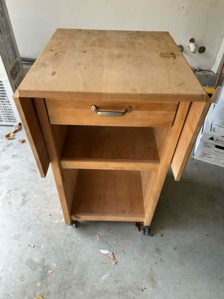 Photo of free Rolling table with fold down leaves (Columbia, MD) #2