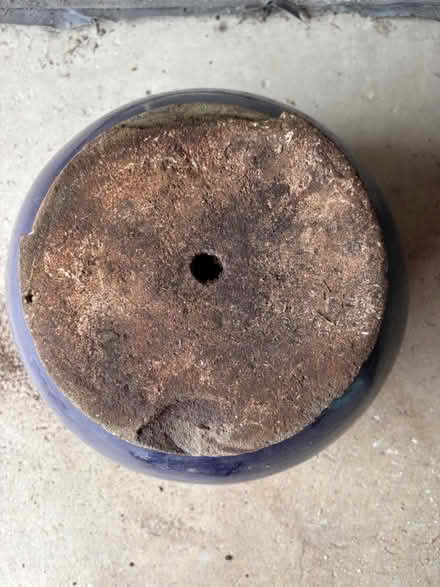 Photo of free Blue Glazed Outdoor Pot (Willington DL15) #3