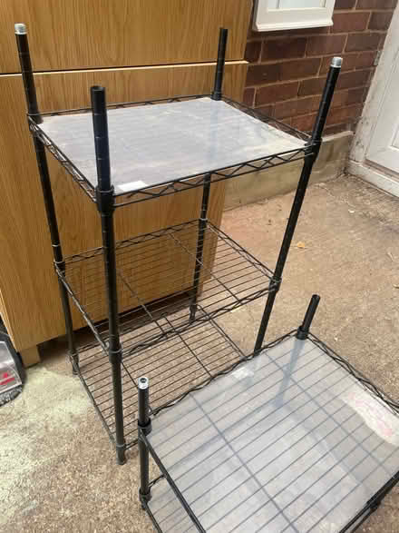 Photo of free Black metal storage shelving unit (Garston WD25) #1