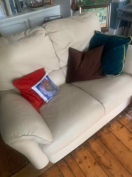 Photo of free 3 and 2 seater leather sofas (Teddington) #2