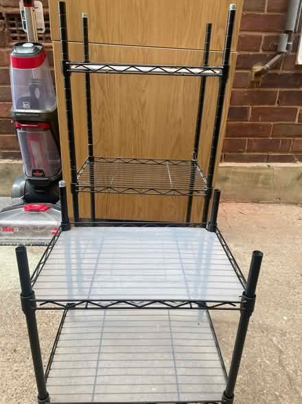 Photo of free Black metal storage shelving unit (Garston WD25) #2
