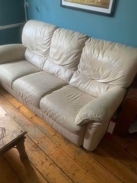 Photo of free 3 and 2 seater leather sofas (Teddington) #1