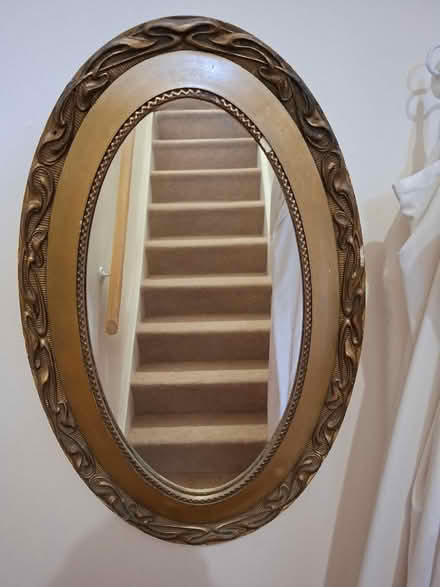Photo of free Oval gold framed mirror (Henley-on-Thames RG9) #1