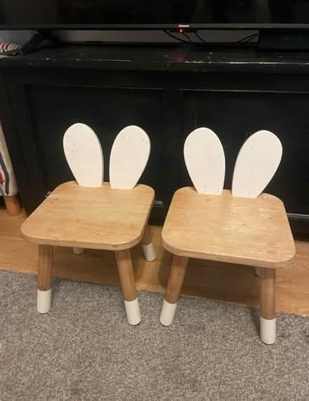 Photo of free 2 small wooden kids chairs (Hanger Lane) #1
