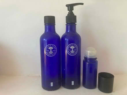 Photo of free Variety of blue glass bottles (Roundhill Brighton) #3