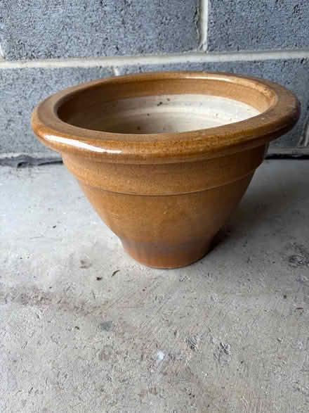 Photo of free Brown Glazed Outdoor Pot (Willington DL15) #1