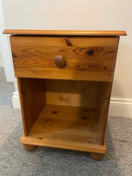 Photo of free Wooden bedside table (Brixton) #1