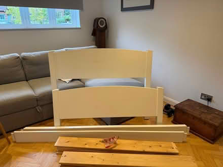 Photo of free 4 ft double bed white (East Sheen) #1