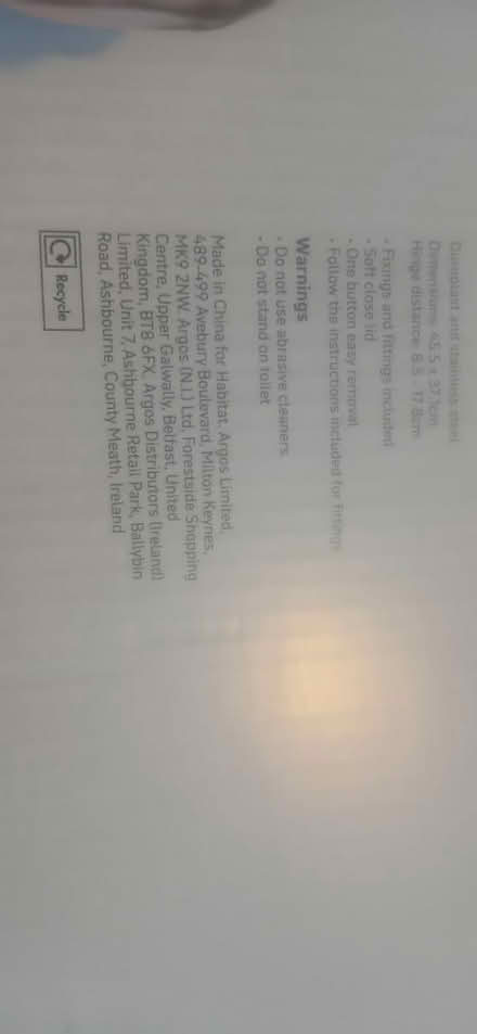 Photo of free New toilet seatc (Southwatk) #2