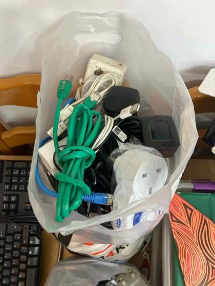 Photo of free Misc old cables, chargers (NW7 Bunns Lane) #2