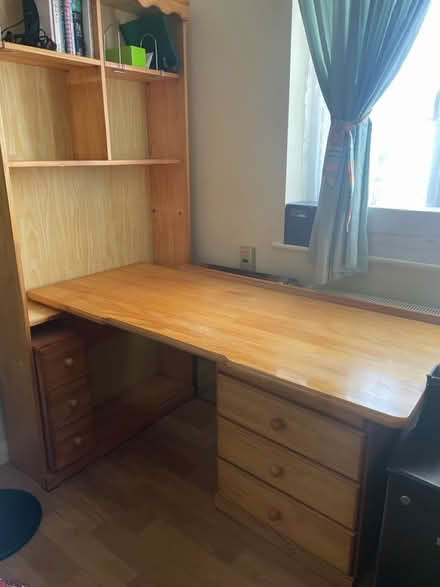 Photo of free Bookshelf, table, drawer set (KT3) #1