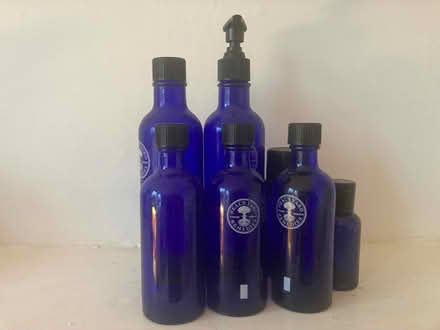 Photo of free Variety of blue glass bottles (Roundhill Brighton) #1
