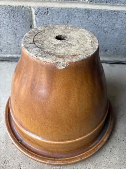 Photo of free Brown Glazed Outdoor Pot (Willington DL15) #3