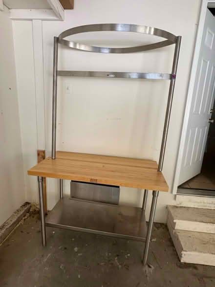 Photo of free Boos block table with pan rack (Columbia, MD) #1