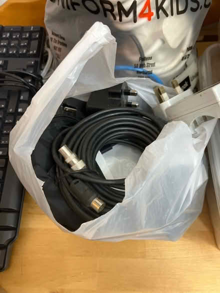 Photo of free Misc old cables, chargers (NW7 Bunns Lane) #1