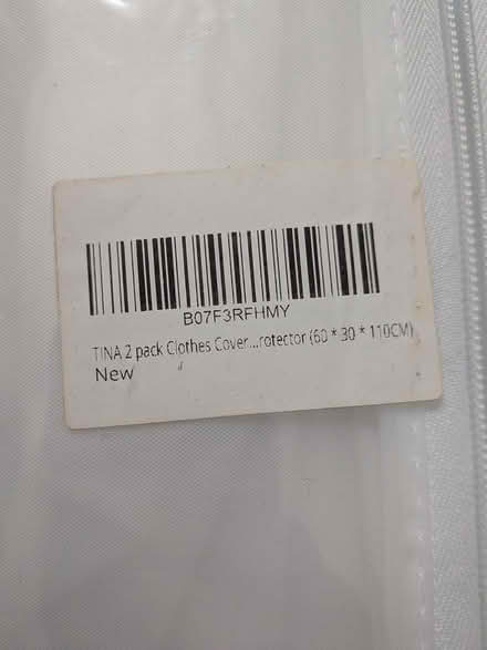 Photo of free 2 x new wide garment bags (Headington OX3) #2