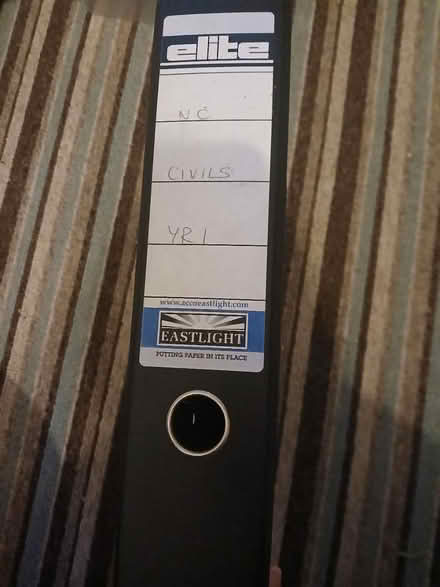 Photo of free Black/grey lever arch file (Yaxley PE7) #2