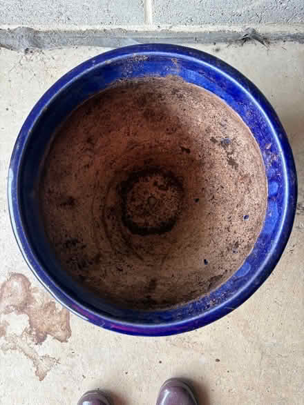 Photo of free Blue Glazed Outdoor Pot (Willington DL15) #2