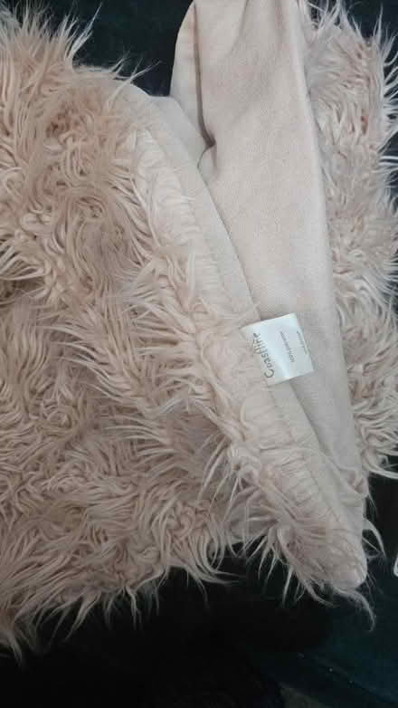 Photo of free Pink faux fur throw / blanket (Canford Heath BH17) #1